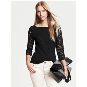 Banana republic black lace top